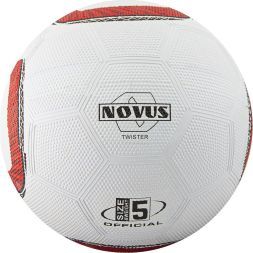 Мяч футбольный Novus TWISTER , рельефная резина бел/красн/черн, р. 5, 420 г, окруж 68-71