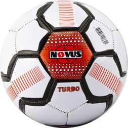 Мяч футбольный детский Novus TURBO, PVC бел/чёрн/оранж., р.3, м/ш, 300-340г, , окруж 56-58