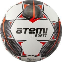Мяч футбольный АТЕМИ BURST р. 5,белый/черн/красн Камера:латекс,покрышка:ПУ, 32 п,круж 68-71, гибрид