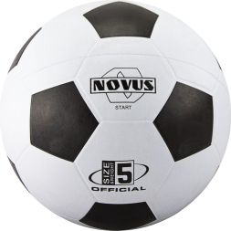 Мяч футбольный Novus START, резина, бел/чёрн, р.5, 32 п, окруж 68-71